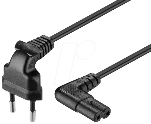 ADC 100 SW GG - Netzkabel, Eurostecker, gew, 1 m, schw, C7, gew