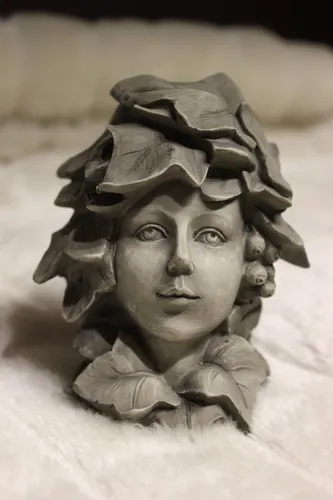 Blumenkind Efeu♥Stele♥Gartenfigur aus Polyresin♥Gartenelfe, ohne Stab