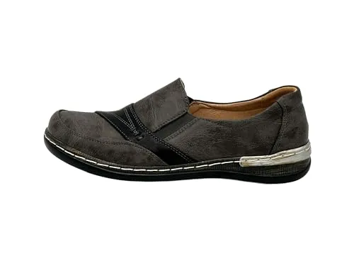 Nowaland Damen Bequeme Mokassins Slippers Slip on Halbschuhe Loafer (Grau, 39)