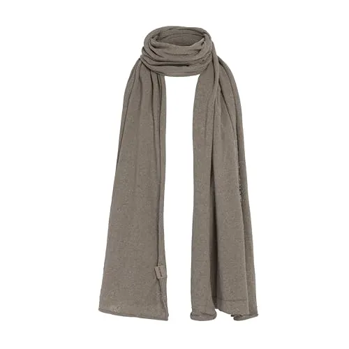KNIT FACTORY - Iris Schal - Schal für Damen und Herren - Hochwertige Qualität - Bequemer Schal aus 92% Recycelte Baumwolle - Taupe