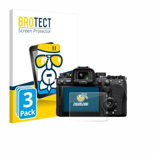 BROTECT (3 Stück Schutzglas für Sony Alpha 9 III Schutzfolie Made in Germany Panzer Folie Glas Displayschutz [Kratzfest 9H, Anti-Fingerprint]