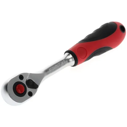 GEDORE red Hebel-Umschaltknarre - 1/4 Zoll, ergonomischer 2K-Griff, Druckknopfauslösung und 72 Zähne für müheloses Schraubenlösen