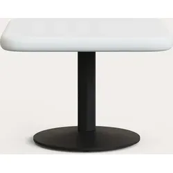 Outdoor-Tisch Esilda 70x45 cm - Stilvoller Gartentisch in Schwarz/Weiß - Moderner Outdoor-Tisch aus Stahl und Zement, perfekt für den Außenbereich. Robuste Materialien und elegantes Design sorgen für Langlebigkeit und Stabilität bei geselligen Runden.