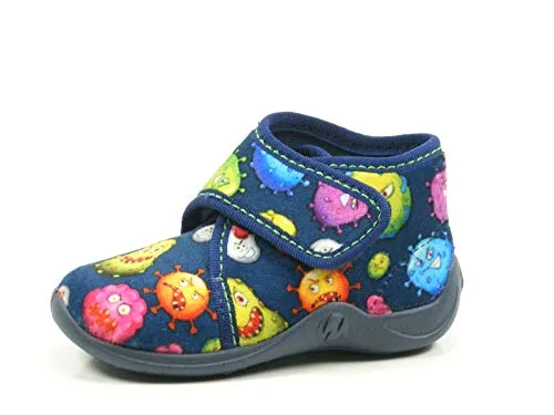 Rohde 2102-56 Kiddie Baby Schuhe Kinder Hausschuhe Jungen Mädchen, Größe:25 EU, Farbe:Blau
