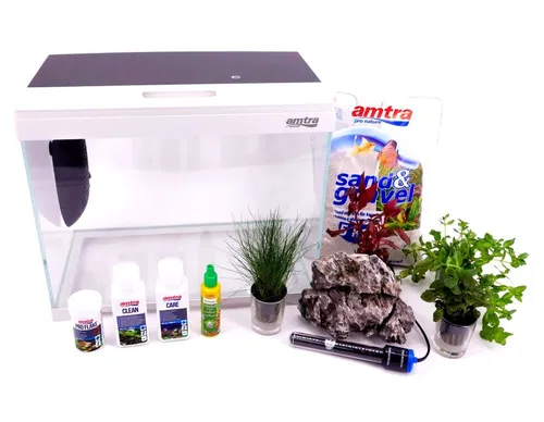 Aquaristikwelt24 Modern Tank 40 Nano Aquarium mit LED-Beleuchtung