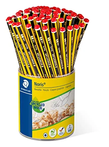 Staedtler Bleistift Noris 120 HB, 72 Stück - Utensilien zum Schreiben und Zeichnen, umweltfreundlich aus Upcycled Wood, ideal zum Schreiben, Zeichnen und Skizzieren - Made in Germany.