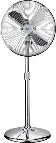 ECG Standventilator FS 40 N - Leiser Edelstahlventilator, Höhenverstellbar - Ventilatoren - Äußerst leiser Betrieb und höhenverstellbar für individuellen Komfort. Ideal für jeden Raum.