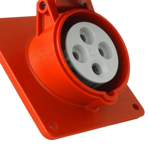 CEE Einbausteckdose schräg 400V 16A 4P 83x90 mm 2064