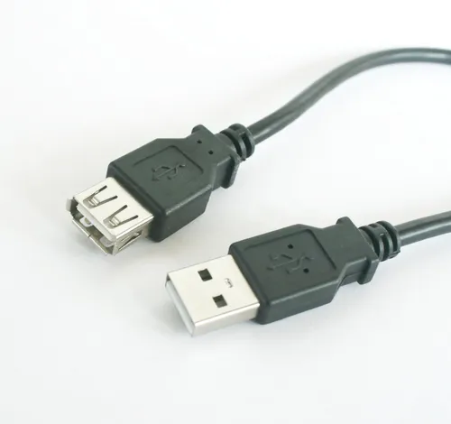 1m USB 2.0 Kabel Verlängerung A Stecker Buchse Verlängerungskabel schwarz 1,0 m