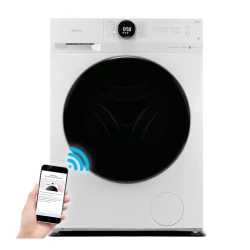 Midea MF200W100WB-14A Waschmaschine - Energieeffiziente Frontlader-Waschmaschine mit 10 kg Füllmenge und WLAN-Funktion für Smart Home Integration, ideal für moderne Haushalte.