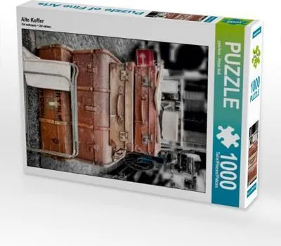 Petra Voß | Alte Koffer Puzzle - 1000 Teile - Hochwertiges Puzzle mit 1000 Teilen von Petra Voß, ideal für Puzzleliebhaber und Oldtimer-Fans. Perfekt für entspannte Stunden und zur Förderung der Konzentration.