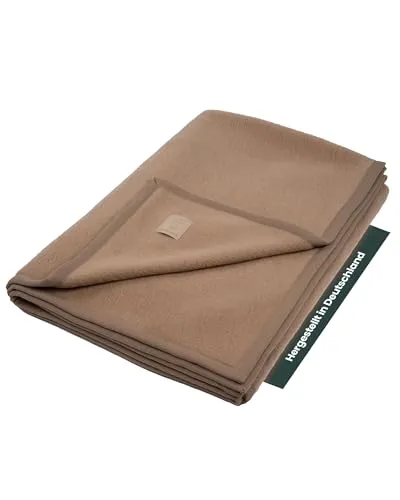 Ritter Decken Kalif Kaschmirdecke 150 x 100 cm - Kamel - Hochwertige Wolldecke aus Kaschmir - Luxuriöse Kaschmirdecke für warme Momente: Hochwertige Materialien sorgen für ein angenehmes Gefühl und optimalen Komfort. Ideal für kalte Tage und perfekt für jeden Wohnstil. Made in Germany.