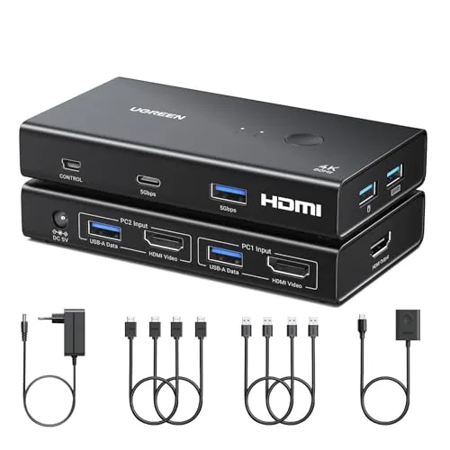 UGREEN HDMI 2.0 KVM Switch 2 PC 1 Monitor von UGREEN