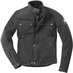 Merlin Barton II Motorrad Wachsjacke, schwarz, Größe XL - Motorradjacke aus Halley Stevensons® Seidenwachs-Baumwolle mit wasserdichter Reissa Active® Membran und schottischen Tartan-Panels für stilvollen Schutz auf jeder Fahrt.