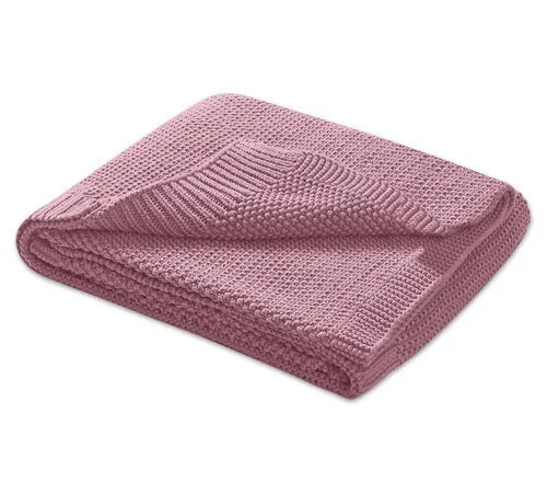 Babydecke Baby- und Kinderdecke aus kuschelweichem Strick in 70x100 cm, wometo, OEKO-TEX®, waschbare Strickdecke für Babys im Wolle-Look