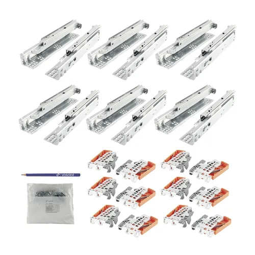 Blum Tandem plus Blumotion Vollauszug 560H, 300mm mit Kupplung für 6 Schubladen