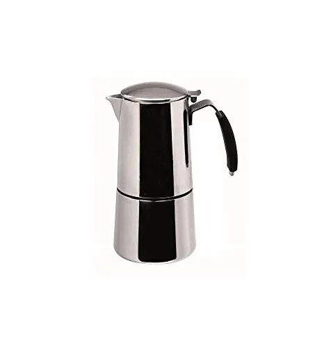 Ilsa Omnia Kaffeemaschine Espresso, Induktionsboden, Edelstahl, Silber, für 6 Tassen