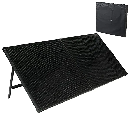 revolt Solarpanel mobil: Faltbares Solarpanel mit monokristallinen Zellen, 240 Watt, schwarz (Klapp, Kleine Solar-Panels, wasserdichte Taschen)