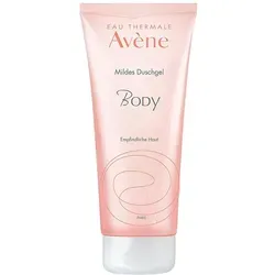 Avène BODY Mildes Duschgel - Medizinische Körperpflege für empfindliche Haut, mit 64% Avène Thermalwasser und pflanzlichen Ölen für sanfte Reinigung und zarte Haut.