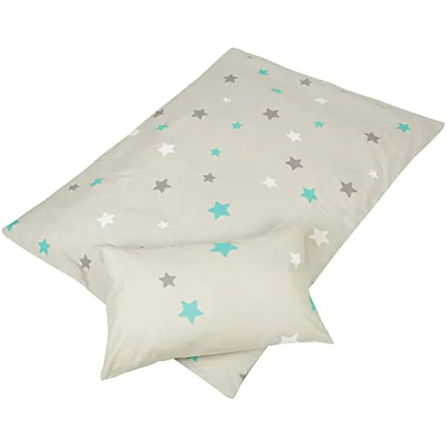 Kuscheliges Kinder Bettenset inkl. Bettwäsche 2-tlg (100x135cm / 40x60cm) - Bettdecken Set aus 100% Baumwolle, ideal für empfindliche Kinderhaut. Waschbar bei 95°C und mit tollen Motiven für süße Träume.
