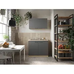 Respekta Küchenmöbel-Set 2 Merle 100 cm Grau in grau von Respekta