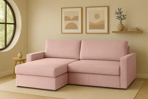 Kaiser Möbel LUBEKA Ecksofa mit Schlaffunktion in pink von Kaiser Möbel