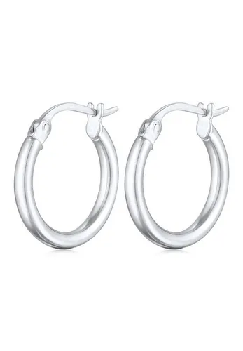 Elli Paar Creolen 925 Silber - Zeitlose Bügelcreolen aus 925 Silber, die jedem Outfit Eleganz verleihen. Ein Must-Have für jede Schmucksammlung!