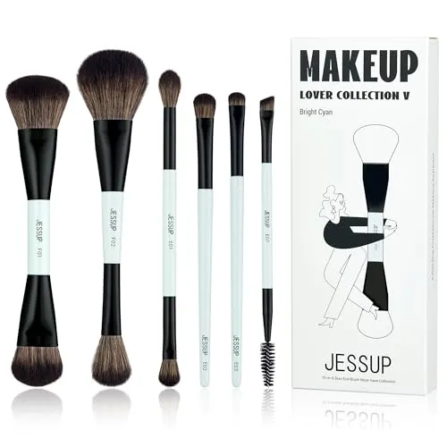 Jessup Make-up Pinsel Set 6tlg doppelseitig Gesicht Augen T501