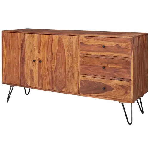 FineBuy Sideboard Landhaus Sheesham Kommode von FineBuy