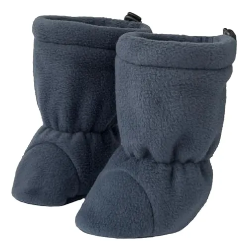 Hoppediz Baby Booties aus Fleece, warme Baby Winterschuhe 6-12 Monate, ocean 18-21