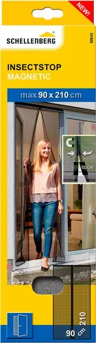 SCHELLENBERG Insektenschutz-Vorhang Magnetvorhang für Balkontür, (Set, 1-St), 90 x 120 cm oder 120 x 240 cm, anthrazit