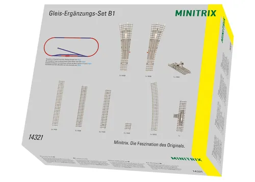 MiniTrix 14321 N Gleis Ergänzungs-Set mit Betonschwelle