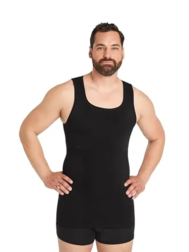 FINN Seamless Kompressions-Shirt Herren - Bauchweg Effekt für eine schlanke Silhouette - Herren Shapewear mit nahtloser Verarbeitung für starken Halt und höchsten Tragekomfort. Ideal zum Figurschmeicheln unter Hemden oder Anzügen.