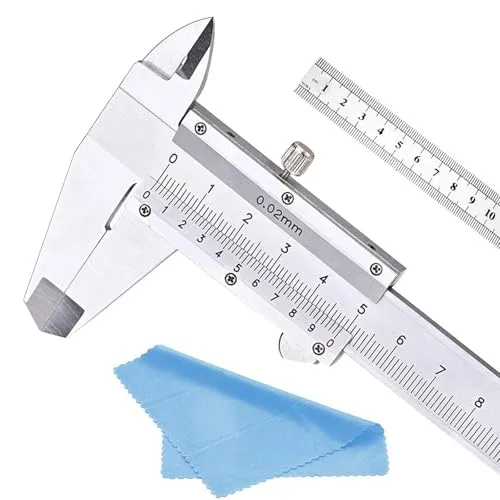 Messschieber 150MM Rostfreier Stahl Nabance Messwerkzeug Schieblehre Messschieber Rostfreier Stahl Mit 15cm Stahlmaßstab mit Reinigungstuch