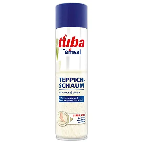 Erdal-Rex GmbH tuba Teppichschaum Rasant, Tiefenreinigung mit der FIBRASOFT-Formel, 600 ml - Dose 100603