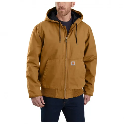 Carhartt® Duck Active Jacke mit Kapuze 104050 - carhartt® brown - M - Funktionsjacke aus robustem Baumwollcanvas, ideal für Outdoor-Aktivitäten. Mit verstellbarer Kapuze, mehreren Taschen und Windstopper für optimalen Schutz.
