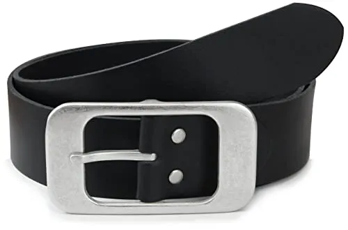 Frentree Ledergürtel MADE IN GERMANY, Gürtel für Damen und Herren, 3.8 cm breit, Schwarz