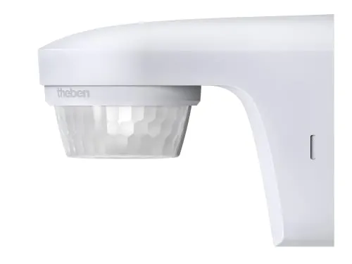 Theben 1010587 Bewegungsmelder theLuxa S180 E WH - Bewegungsmelder für den Außenbereich mit 180° Erfassungswinkel und bis zu 12 m Reichweite, ideal zur Steuerung von Außenbeleuchtung, schützend und langlebig dank IP 55.