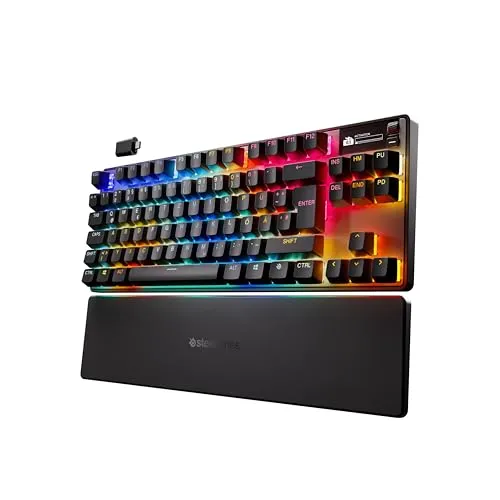 SteelSeries Apex Pro TKL Gen 3 Wireless Gaming-Tastatur - Wireless TKL Gaming-Tastatur mit anpassbaren OmniPoint 3.0 Switches und OLED-Display, ideal für Gamer, die Präzision und Stil suchen.