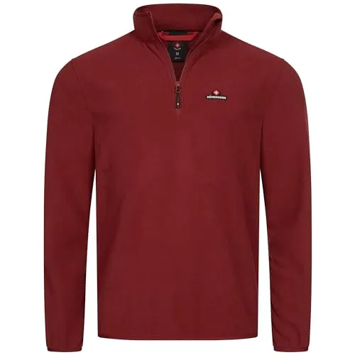 Höhenhorn Skyja Herren Fleece Pullover Rot Gr. M - Outdoor Fleecejacke für Herren, warm, atmungsaktiv und ideal für kühle Tage beim Wandern oder Skifahren.