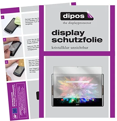 dipos I 2X Schutzfolie klar kompatibel mit Acer Iconia Tab 10 A3-A50 Folie Displayschutzfolie