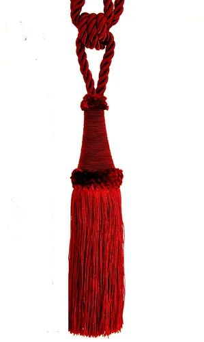  Raffhalter 65 cm Quaste 22 cm Kordel rot Gardinenhalter Barock Jugendstil DE