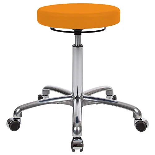 Sport-Tec Drehhocker Exklusiv mit Komfort-Polster und Rollen, Rollhocker Arbeitshocker