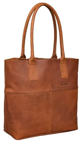 Benthill Shopper Damen Echt Leder Schultertasche - Shopper aus hochwertigem Echtleder, ideal für stilbewusste Frauen. Mit praktischem Reißverschlussfach für sichere Aufbewahrung.