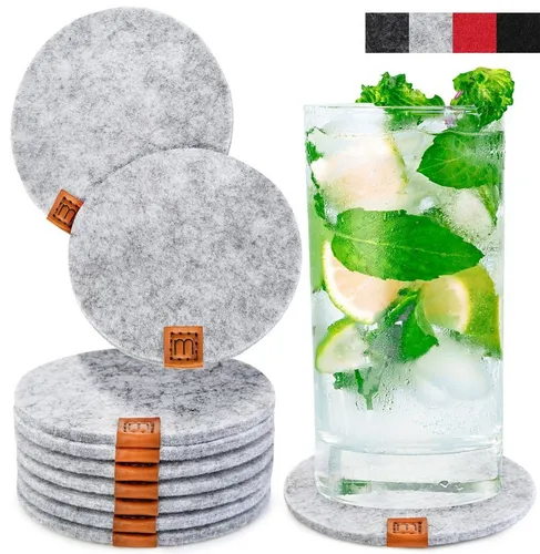 Glasuntersetzer & Bierdeckel Grau von Miqio