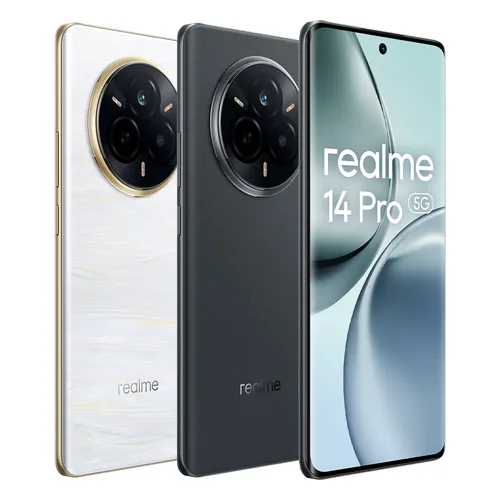 Realme 14 Pro 5G - Dual Sim Smartphone mit 8GB RAM und 256GB Speicher - Handys und Smartphones mit 5G-Technologie, beeindruckendem Speicher und elegantem Suede Grey Design für ein modernes Benutzererlebnis.
