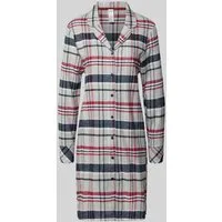 Skiny Nachthemd mit Knopfleiste in Hellgrau, Größe 40 von SKINY