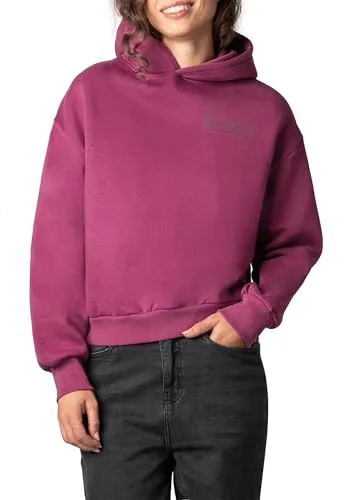 Sublevel Damen Basic Pullover Hoodie mit Mini-Print pink L