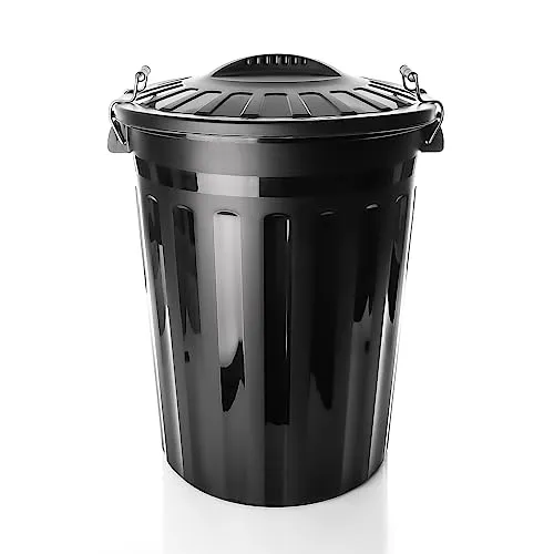 BigDean wetterfeste Universaltonne 80L mit Deckel - Haushaltszubehör: Robuste 80L Tonne mit Clip-Verschluss, ideal für Müll, Regenwasser oder Futter - wetterfest und langlebig, perfekt für drinnen und draußen.