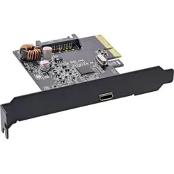 INLINE Schnittstellenkarte PCIe x4 mit USB 3.2 Gen.2x2 - Schnittstellenkarte mit 1x USB-C Anschluss für ultraschnelle Datenübertragung, ideal für moderne PC-Systeme und Erweiterungen.
